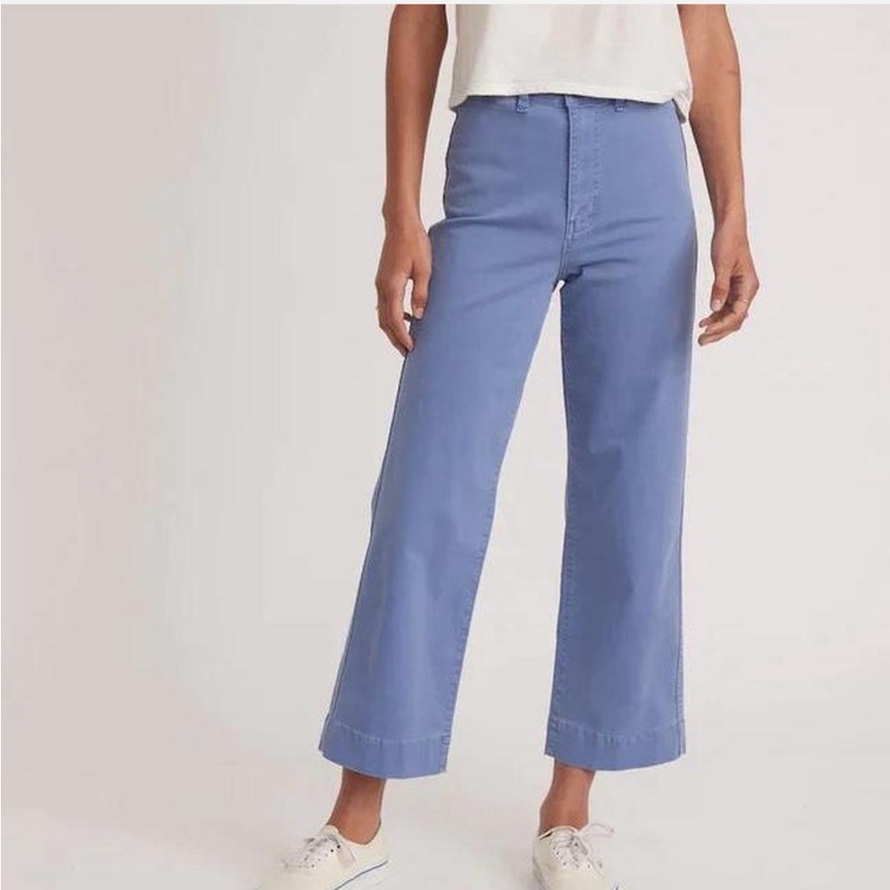 MARINE LAYER BRIDGET CROP PANT SIZE 4 BLUE